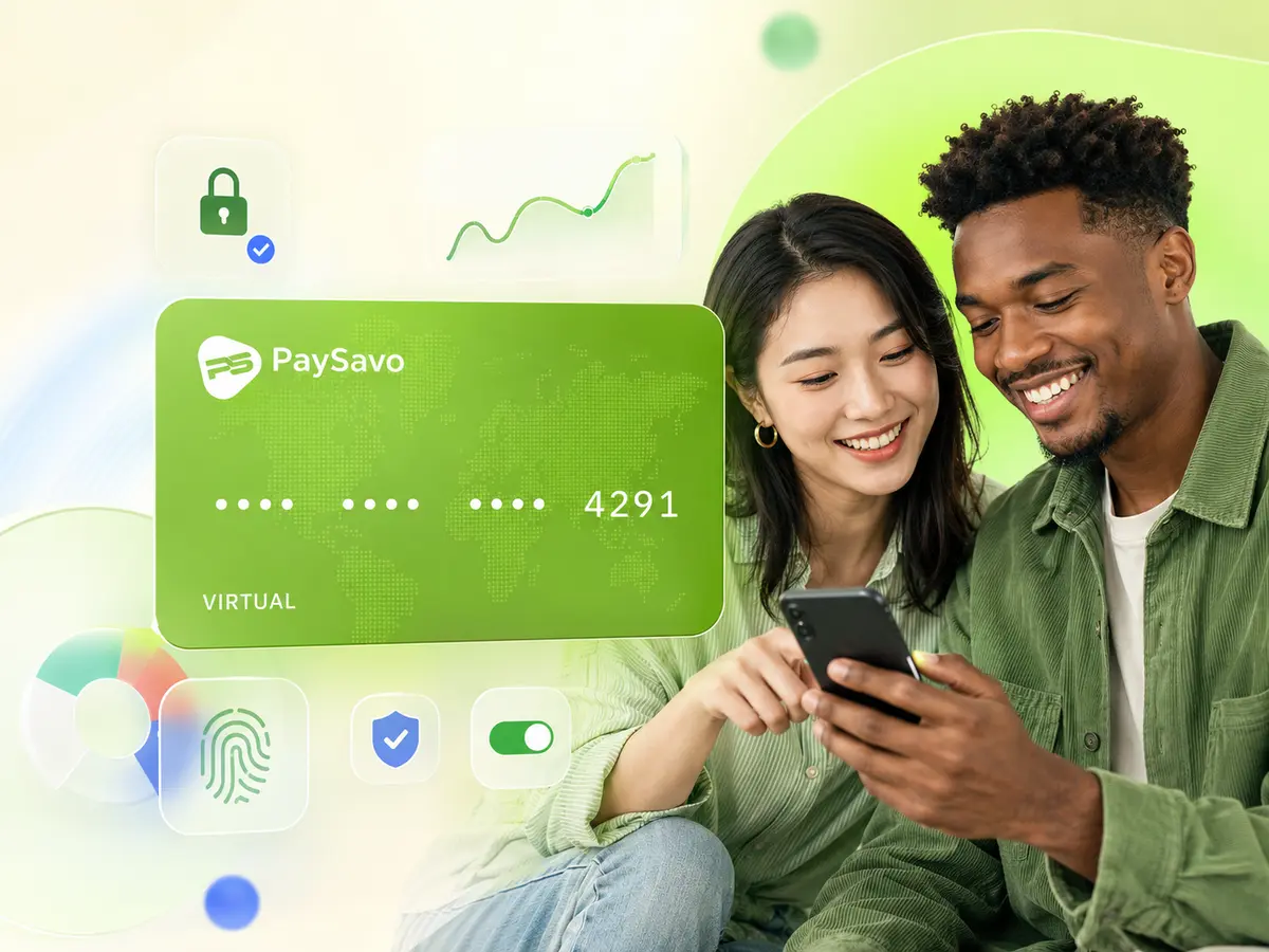 The Paysavo virtual card with its freeze and spending controls
